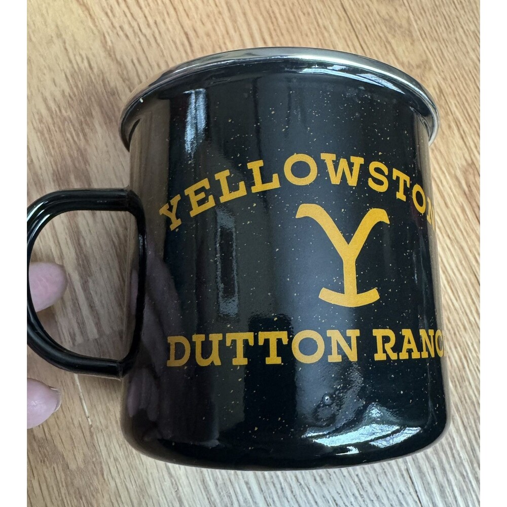 Silver Buffalo Yellowstone John Dutton Ranch‎ Enamel Camper Mug, 21 Ounces